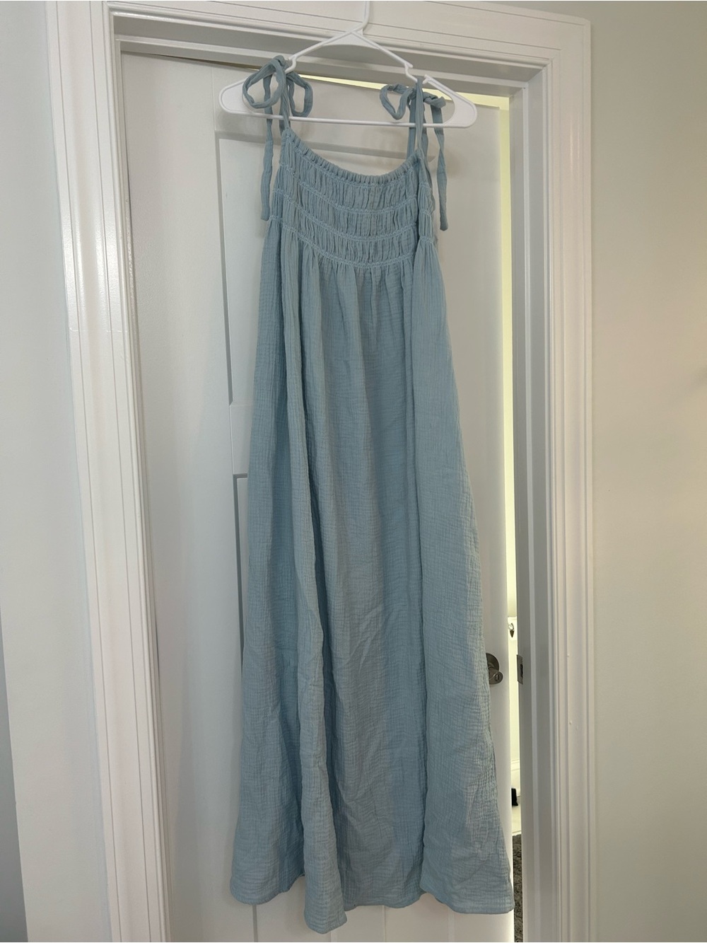 Worth Collective Light Blue Tie-Shoulder Maxi Dress — A. Ren - Picture 3 of 6